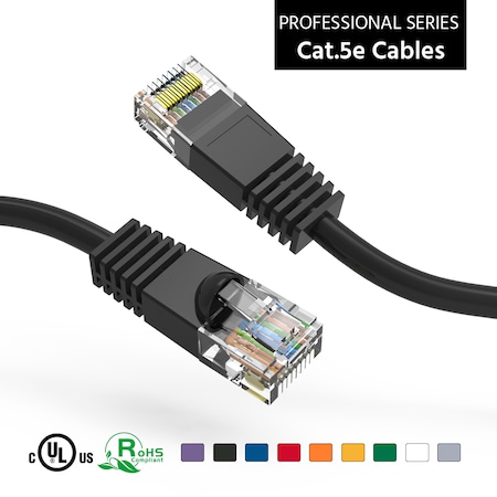Bestlink Netware CAT5E UTP Ethernet Network Booted Cable - 1ft-Black 100501BK